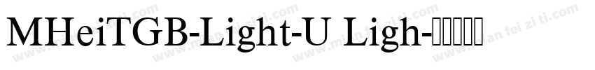 MHeiTGB-Light-U Ligh字体转换